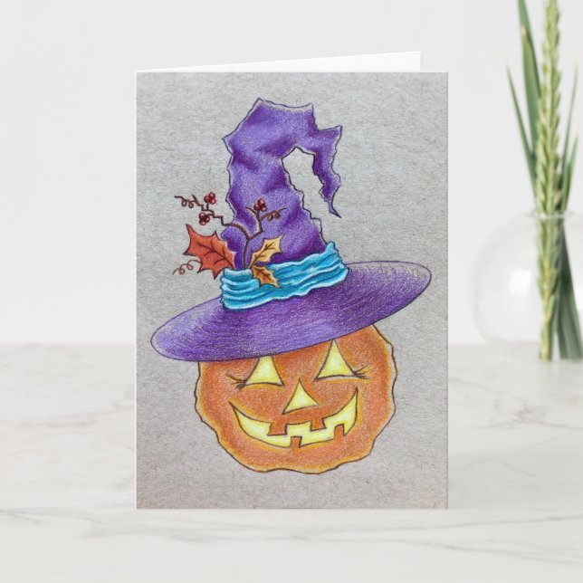 Cartão Halloween Witch greeting card (Frente)