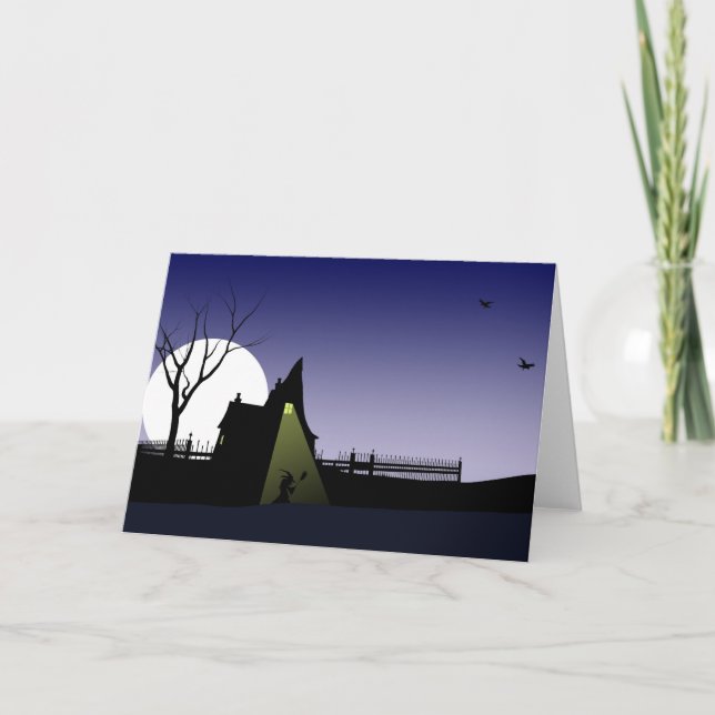 Cartão Halloween Witch House (Frente)