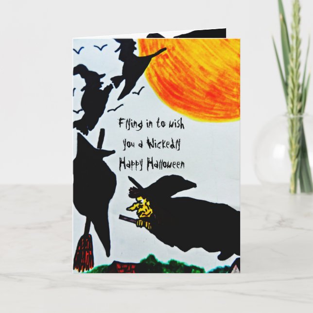 CARTÃO HALLOWEEN WITCH NÃO VOLTE PARA O LADO (Frente)