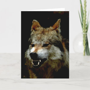 Cartão Halloween wolf