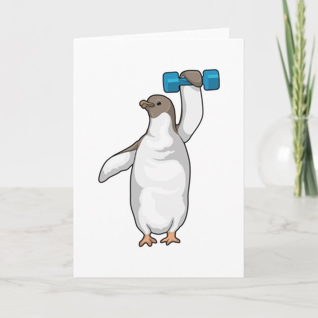 Cartão Halter de musculação Penguin Fitness (Frente)