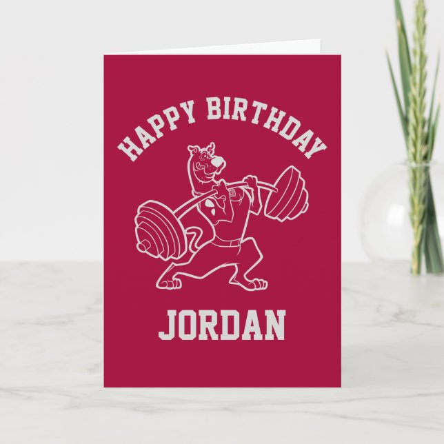 Cartão "Halterofilismo do ginásio perto da praia" de (Frente)