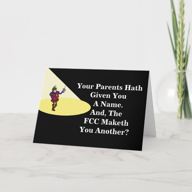 Cartão Ham Radio Hamlet Cotação de Aniversário (Frente)