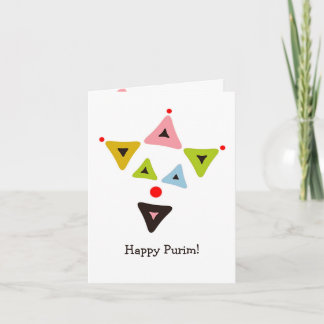 Cartão Hamantaschen Clown Purim Card