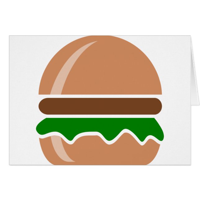 Cartão Hamburger comida rápida um sanduíche (Frente Horizontal)
