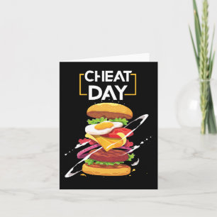 Cartão Hamburger Lover Gift Fast Comida Gym Workout Cheat