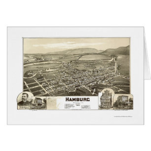 Cartão Hamburgo, mapa panorâmico do PA - 1889