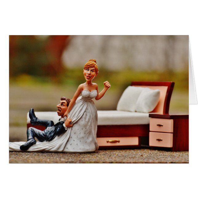 Cartão HAMbyWhiteGlove - Card - Bride & Groom Humor (Frente Horizontal)