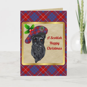 Cartão Hamilton Crachá & Tartan Personalizado Xmas