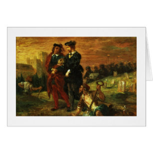 Cartão Hamlet e Horatio no cemitério, 1859 (óleo em c