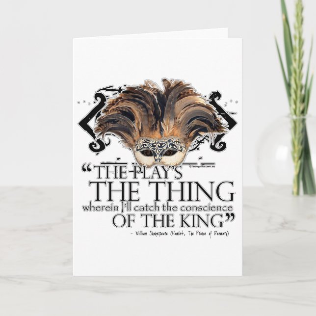 Cartão Hamlet Play Quote (Frente)