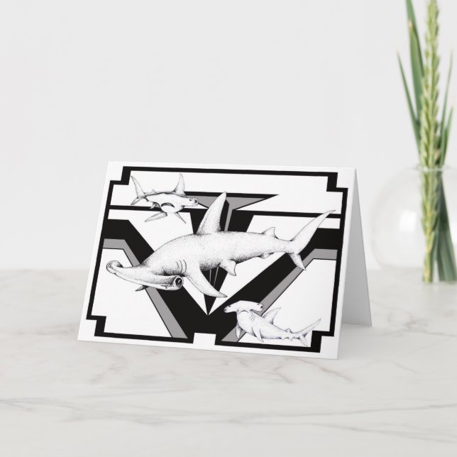 Cartão Hammerhead Shark Greeting Card (Frente)