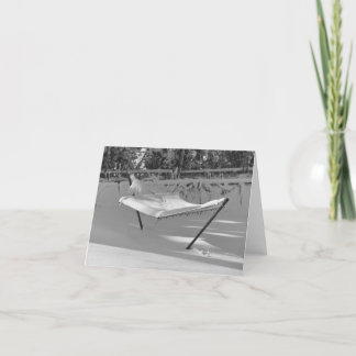 Cartão Hammock na neve Notecards