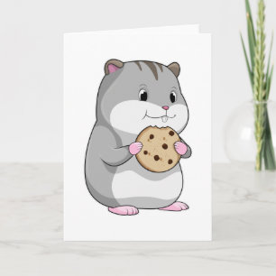 Cartão Hamster com Cookie
