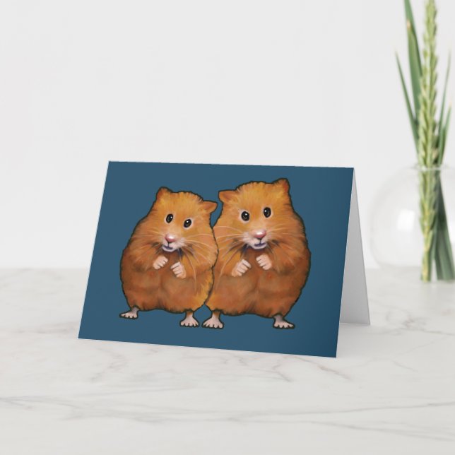 Cartão Hamster Couple: Anniversary: You Two Are So Cute (Frente)