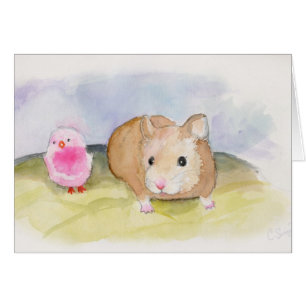 Cartão Hamster curioso