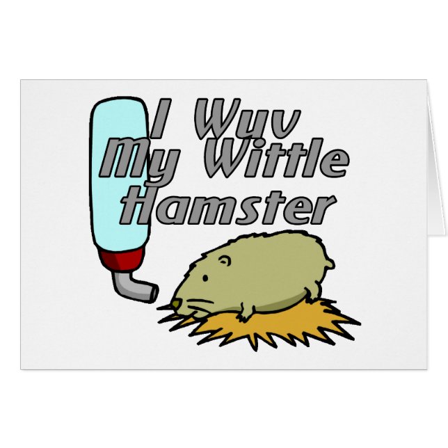 Cartão Hamster de Wittle (Frente Horizontal)