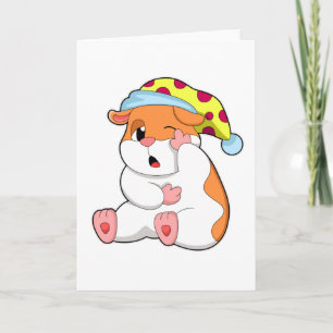 Cartão Hamster dormindo com dorminhoco