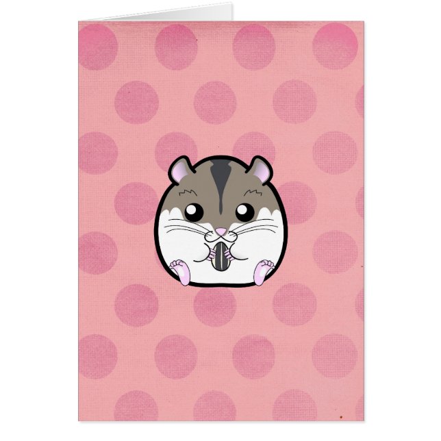 Cartão Hamster natural do anão do russo (Frente)