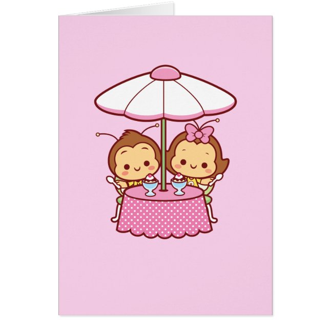 Cartão Hana & Hachi - sorvete (Frente)