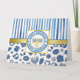 Cartão Hanakkah Azul