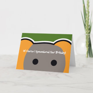 Cartão Hand Shaped Elephant Birthday