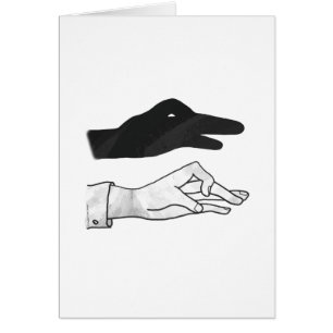 Cartão Hand Silhouette Duck