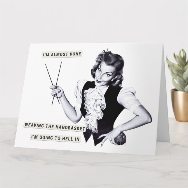Cartão Handbasket To Hell (Planta pequena)