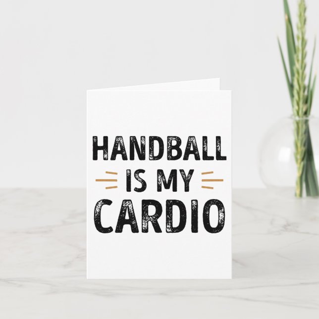 Cartão Handebol engraçado é meu Cardio - presente de espo (Frente)