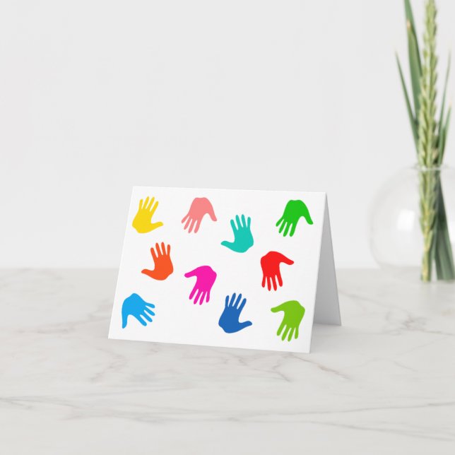 Cartão Handprints Note Cards (Frente)
