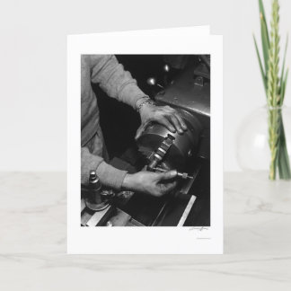 Cartão Hands Of Lathe Worker 1943