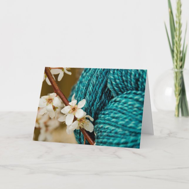 Cartão Handspun with Plum Blossoms Card (Frente)