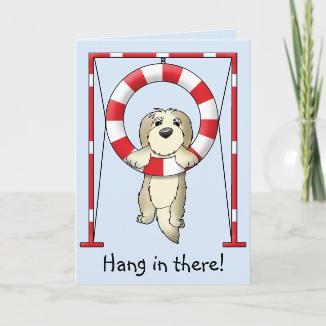 Cartão Hang in There Dog Agility Card (Frente)