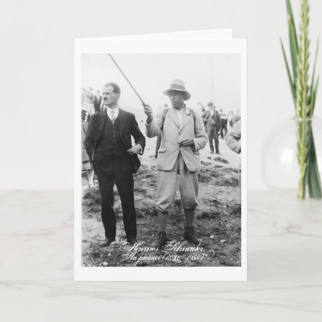 Cartão Hannes Schneider 1929 –Pionier des alpinen Sports (Frente)