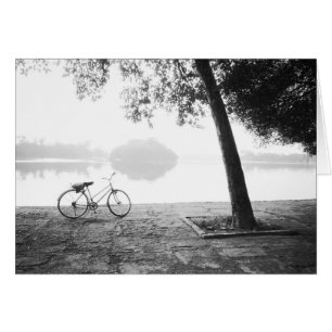 Cartão Hanói Vietnã, Bicicleta e Lago Bay Mau Parque Leni