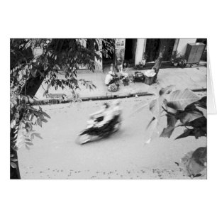 Cartão Hanoi Vietnã, Motocicleta no Antigo Hanoi