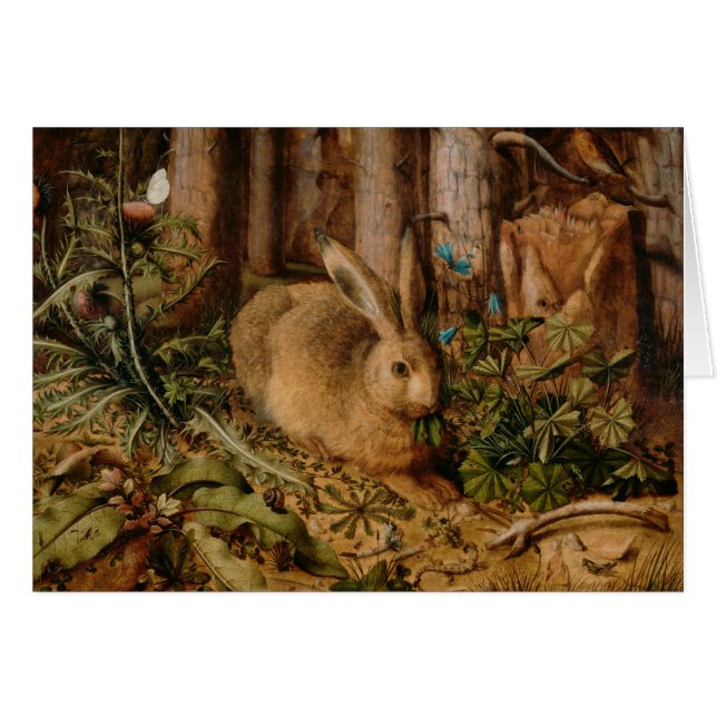 Cartão Hans Hoffmann A Hare In The Forest (Frente Horizontal)