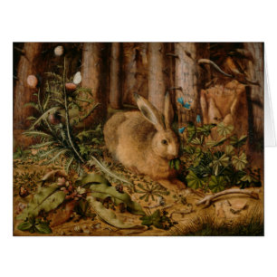 Cartão Hans Hoffmann A Hare In The Forest