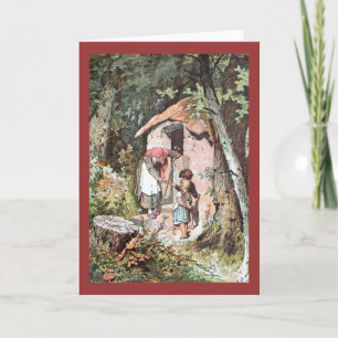 Cartão Hansel and Gretel with the Wicked Witch