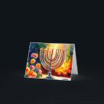 Cartão Hanukkah 12<br><div class="desc">Um cartão para enviar a sua família,  amigos e colegas para celebrar e apreciar Hanukkah.</div>