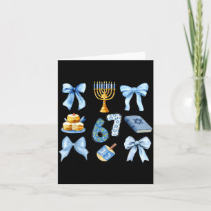 Cartão Hanukkah 67 Seis Sete Garota Crianças 67 Meme Coqu