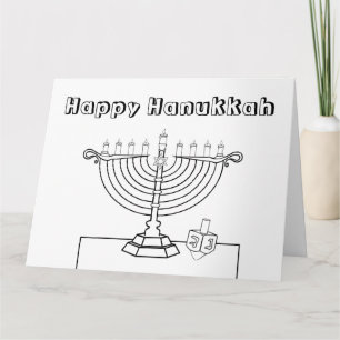 Cartão Hanukkah Color Me Card