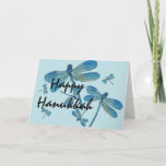 Cartão Hanukkah Delicate Blue Dragonfly Pintura Original<br><div class="desc">Feliz Hanukkah Dragonfly. Esse delicado inseto azul está pronto para as férias. Adição perfeita à sua ideia de casa ou de presente.</div>