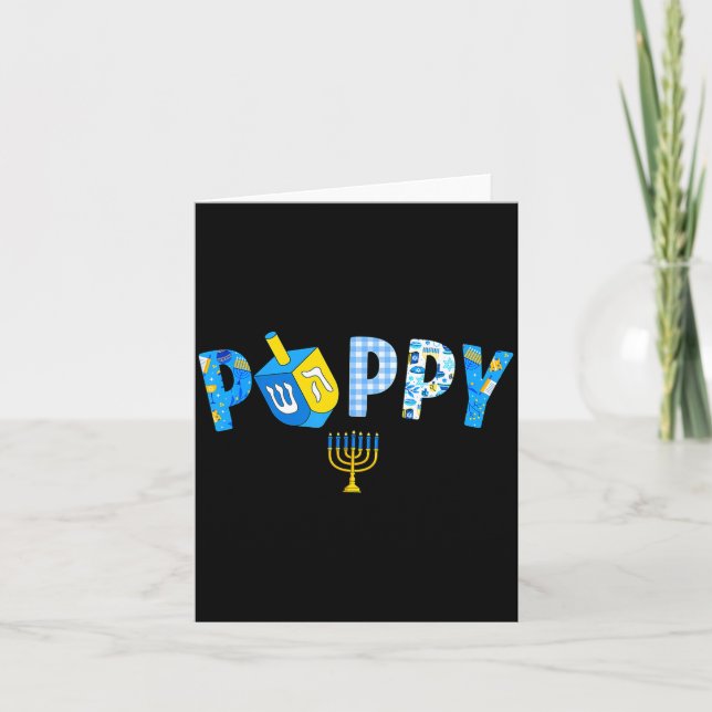 Cartão Hanukkah Dreidel Matching Family Party Pajama Ppy  (Frente)