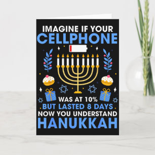 Cartão Hanukkah Imagine Seu Celular Chanukah Judeus Homen