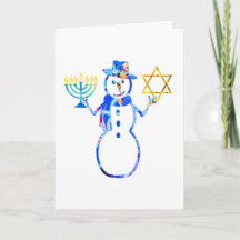 Hanukkah judeu boneco de neve Menorá Estrela de Da