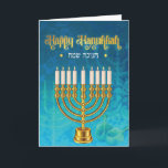 Cartão Hanukkah Lights - Chanukah<br><div class="desc">Sobre este item * DENTRO GREETING: "Happy Hanukkah" COBRIR - Happy Hanukkah * SIZE - Alguns estilos estão disponíveis no vazio ou com um dentro de saudação. Ajustados perfeitamente em um envelope de envio de papel elegante e resistente de 5" x 7" com uma aba pontiaguda. * USE - O...</div>