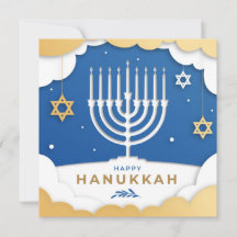 Cartão Hanukkah Menorah