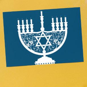 Cartão Hanukkah Menorah