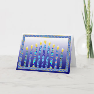 Cartão Hanukkah menorah candles card